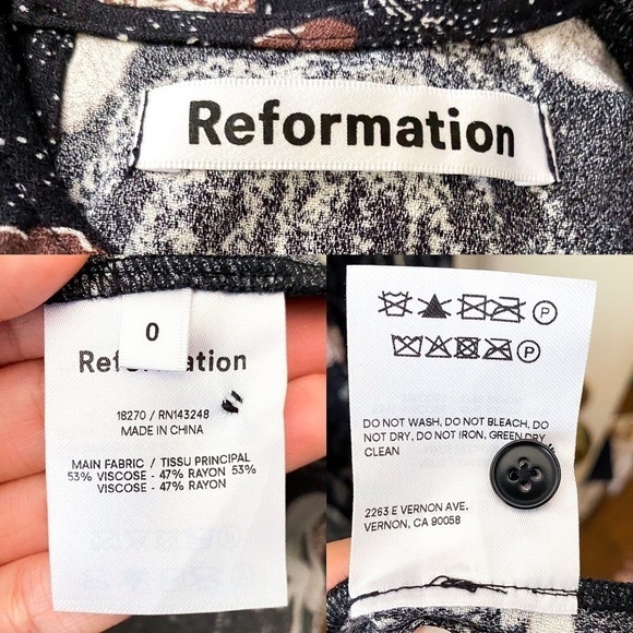 Reformation Dress Gavin Midi Slit Open Back Champagne 0 EUC - Picture 4 of 8